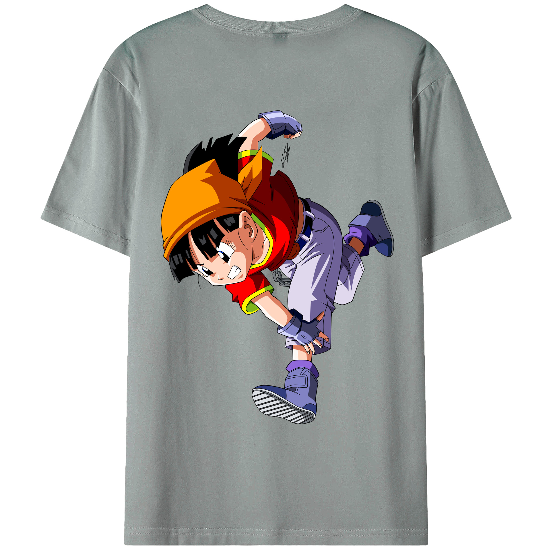 （画像用） ドラゴンボール パン DRAGON BALL Pan 綿100％ メンズ半袖Tシャツ（バックプリント） 通気性